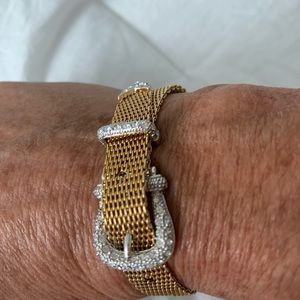 Gold mesh bracelet
